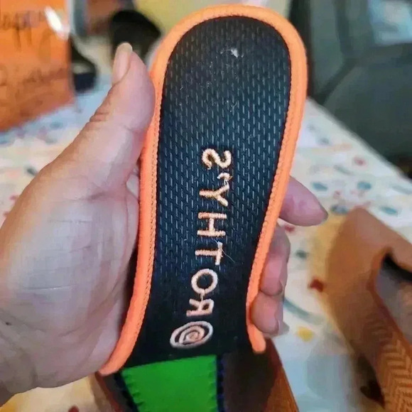 Rothy's The Point Wool Blend Cognac Chevron Ballet Flats Women’s US 7.5 EU 38 - Picture 5 of 10